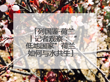 列国鉴·荷兰丨记者观察：“低地国家”荷兰如何与水共生