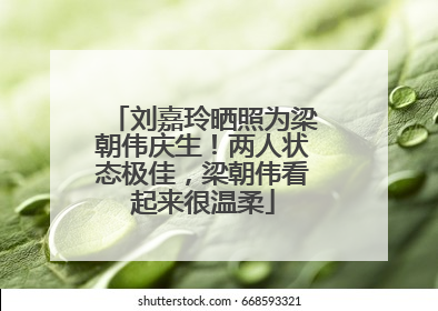 刘嘉玲晒照为梁朝伟庆生！两人状态极佳，梁朝伟看起来很温柔