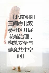 北京朝阳三间房北双桥社区开展花箱治理，构筑安全与诗意共生空间