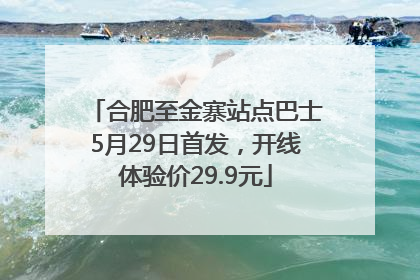 合肥至金寨站点巴士5月29日首发，开线体验价29.9元