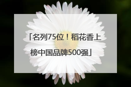 名列75位！稻花香上榜中国品牌500强