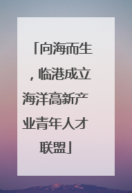 向海而生，临港成立海洋高新产业青年人才联盟