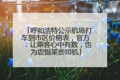 呼和浩特公示机场打车到市区价格表，官方：让乘客心中有数，也为震慑某些司机