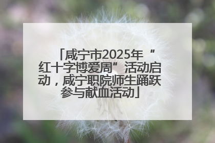 咸宁市2025年“红十字博爱周”活动启动，咸宁职院师生踊跃参与献血活动