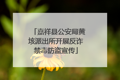 嘉祥县公安局黄垓派出所开展反诈禁毒防盗宣传