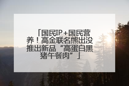 国民IP+国民营养！高金联名熊出没推出新品“高蛋白黑猪午餐肉”