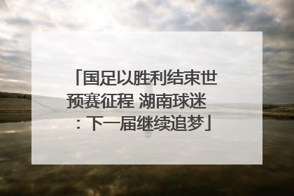 国足以胜利结束世预赛征程 湖南球迷：下一届继续追梦