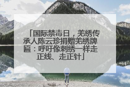 国际禁毒日，羌绣传承人陈云珍捐赠羌绣牌匾：呼吁像刺绣一样走正线、走正针