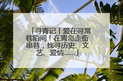 寻青记丨爱在寻常巷陌间！在青岛走街串巷，找寻历史、文艺、爱情……