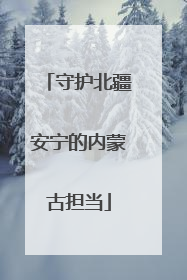 守护北疆安宁的内蒙古担当