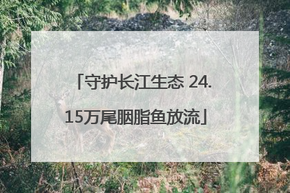 守护长江生态 24.15万尾胭脂鱼放流
