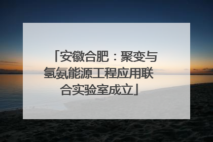 安徽合肥：聚变与氢氨能源工程应用联合实验室成立