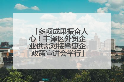 多项成果振奋人心！丰泽区外贸企业供需对接暨惠企政策宣讲会举行