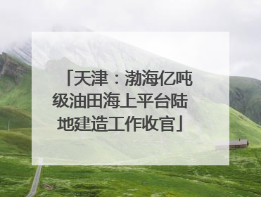 天津：渤海亿吨级油田海上平台陆地建造工作收官