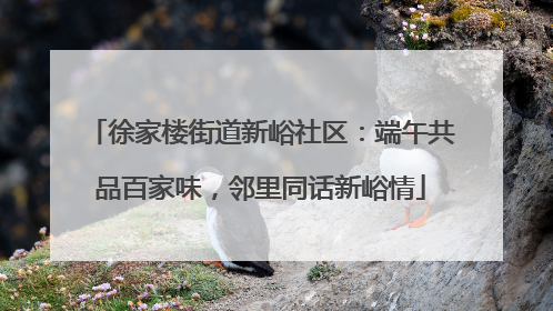 徐家楼街道新峪社区：端午共品百家味，邻里同话新峪情