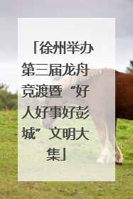 徐州举办第三届龙舟竞渡暨“好人好事好彭城”文明大集