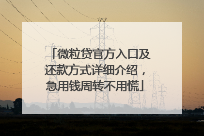 微粒贷官方入口及还款方式详细介绍，急用钱周转不用慌