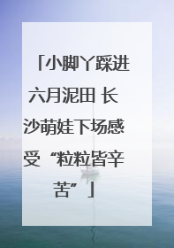 小脚丫踩进六月泥田 长沙萌娃下场感受“粒粒皆辛苦”