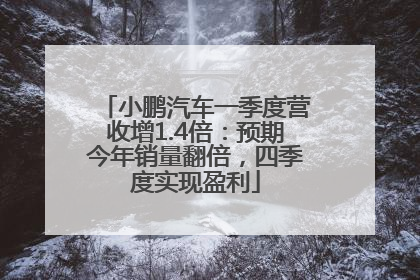 小鹏汽车一季度营收增1.4倍：预期今年销量翻倍，四季度实现盈利