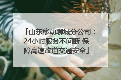山东移动聊城分公司：24小时服务不间断 保障高速改道交通安全