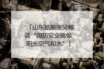 山东姑娘张昊畅谈“国防安全就像阳光空气和水”
