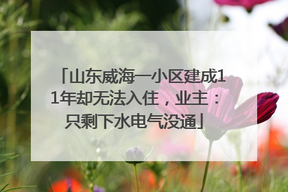 山东威海一小区建成11年却无法入住，业主：只剩下水电气没通
