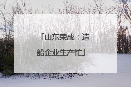 山东荣成：造船企业生产忙