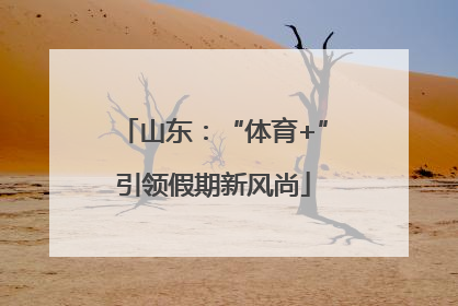 山东：“体育+”引领假期新风尚