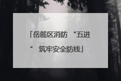 岳麓区消防 “五进” 筑牢安全防线
