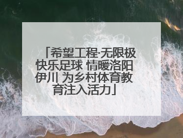 希望工程·无限极快乐足球 情暖洛阳伊川 为乡村体育教育注入活力