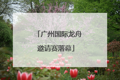 广州国际龙舟邀请赛落幕