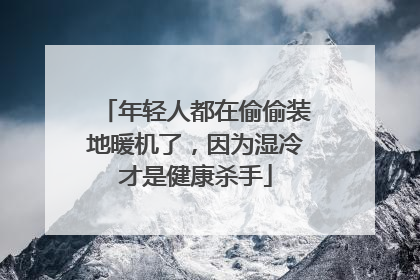年轻人都在偷偷装地暖机了，因为湿冷才是健康杀手