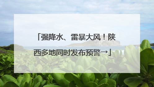 强降水、雷暴大风！陕西多地同时发布预警→