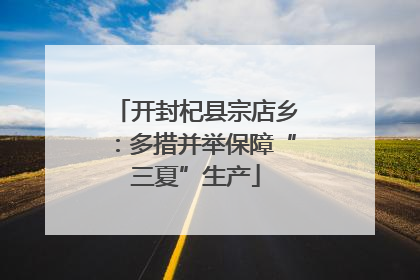 开封杞县宗店乡：多措并举保障“三夏”生产
