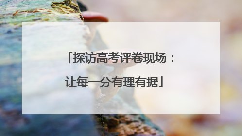 探访高考评卷现场：让每一分有理有据
