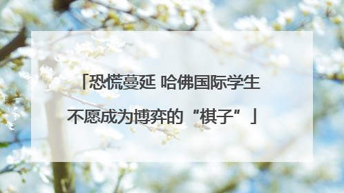 恐慌蔓延 哈佛国际学生不愿成为博弈的“棋子”