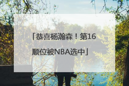 恭喜杨瀚森！第16顺位被NBA选中