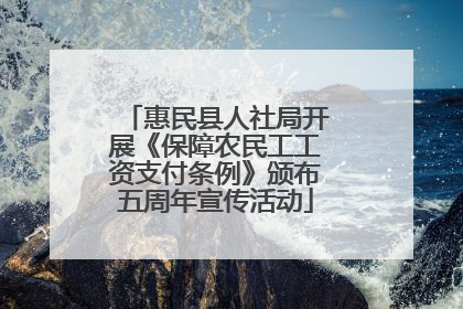 惠民县人社局开展《保障农民工工资支付条例》颁布五周年宣传活动