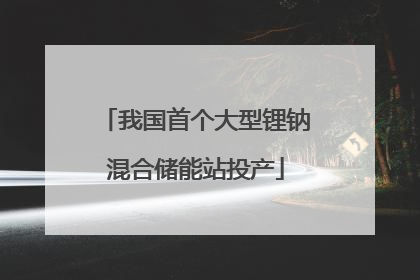 我国首个大型锂钠混合储能站投产