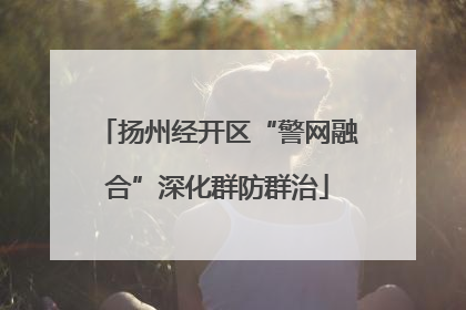 扬州经开区“警网融合”深化群防群治