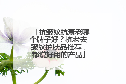 抗皱纹抗衰老哪个牌子好？抗老去皱纹护肤品推荐，都说好用的产品