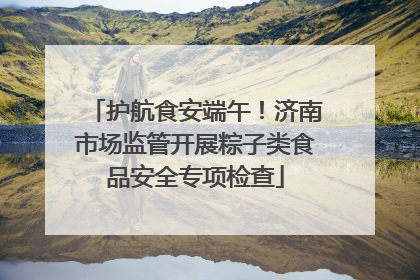 护航食安端午！济南市场监管开展粽子类食品安全专项检查