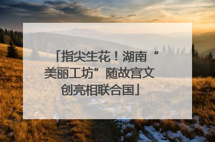 指尖生花！湖南“美丽工坊”随故宫文创亮相联合国