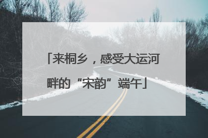 来桐乡，感受大运河畔的“宋韵”端午