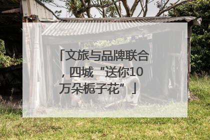 文旅与品牌联合，四城“送你10万朵栀子花”