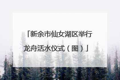 新余市仙女湖区举行龙舟活水仪式（图）