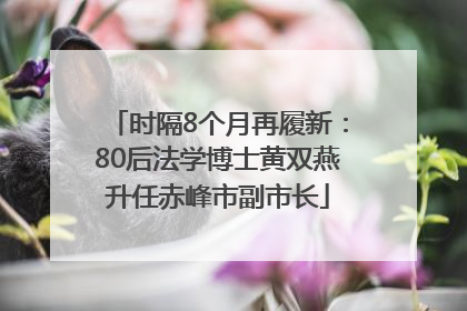 时隔8个月再履新：80后法学博士黄双燕升任赤峰市副市长