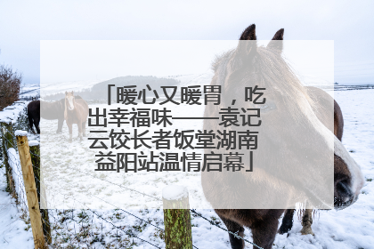 暖心又暖胃，吃出幸福味——袁记云饺长者饭堂湖南益阳站温情启幕