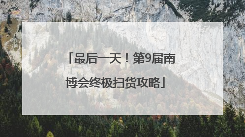 最后一天！第9届南博会终极扫货攻略