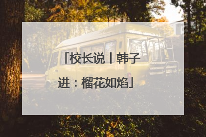 校长说丨韩子进：榴花如焰